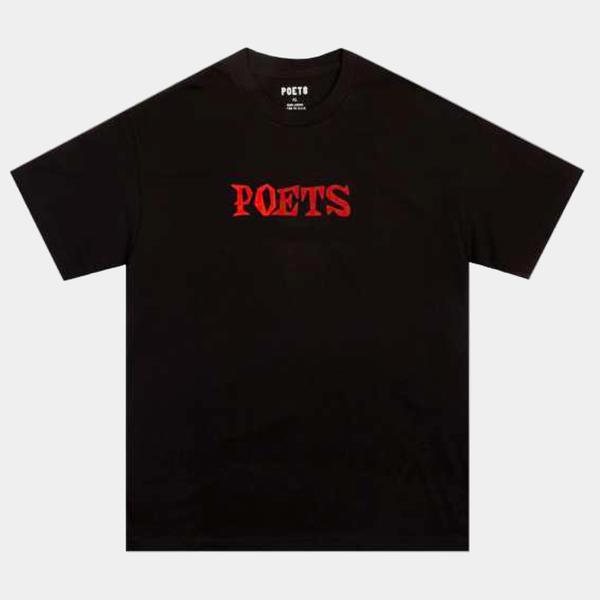 Poets Brand D&G Logo Tee Black-Black Sheep Skate Shop