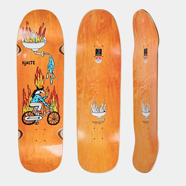 Polar Skate Co. Hjalte Halberg Fire Ride Shaped Deck 9.25"-Black Sheep Skate Shop