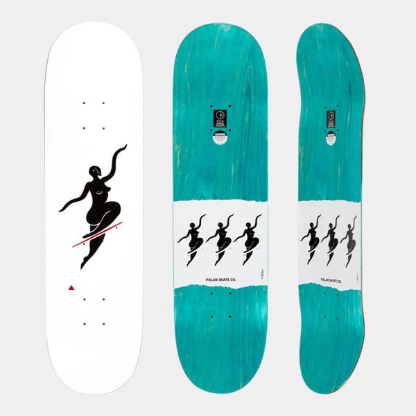 Polar Skate Co. No Complies Team Deck 8.5" White-Black Sheep Skate Shop