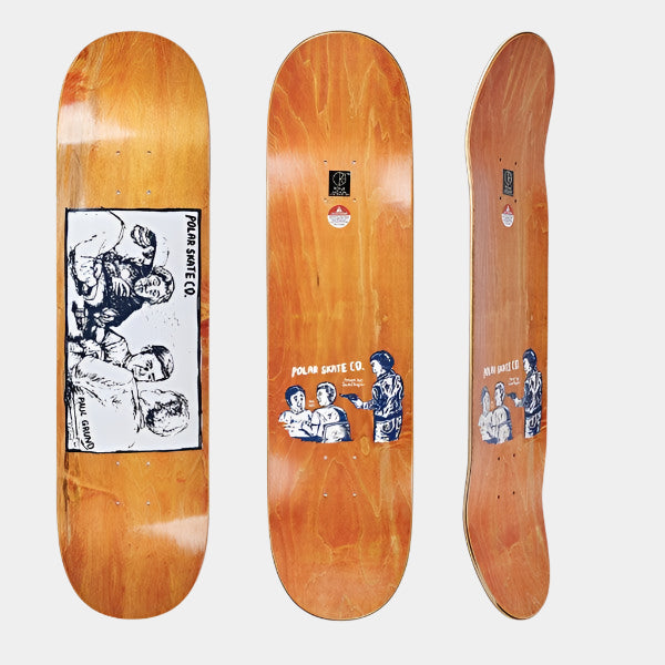 Polar Skate Co. Paul Grund Cold Streak Orange Deck 8.25"-Black Sheep Skate Shop