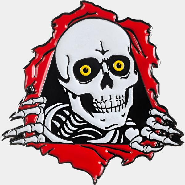 Powell Peralta Ripper Lapel Pin Glow in the Dark Red - White-Black Sheep Skate Shop