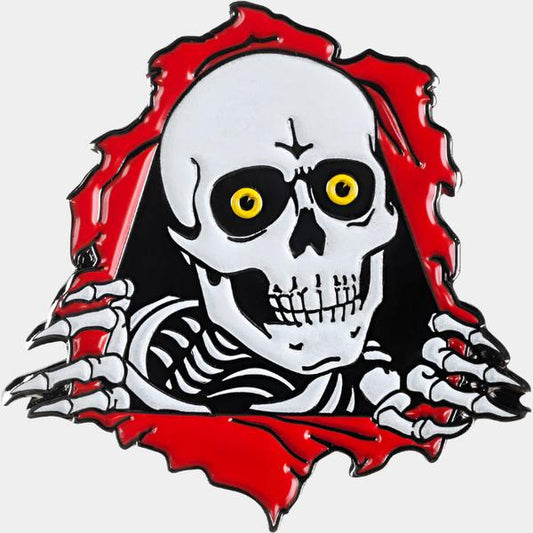 Powell Peralta Ripper Lapel Pin Glow in the Dark Red - White-Black Sheep Skate Shop