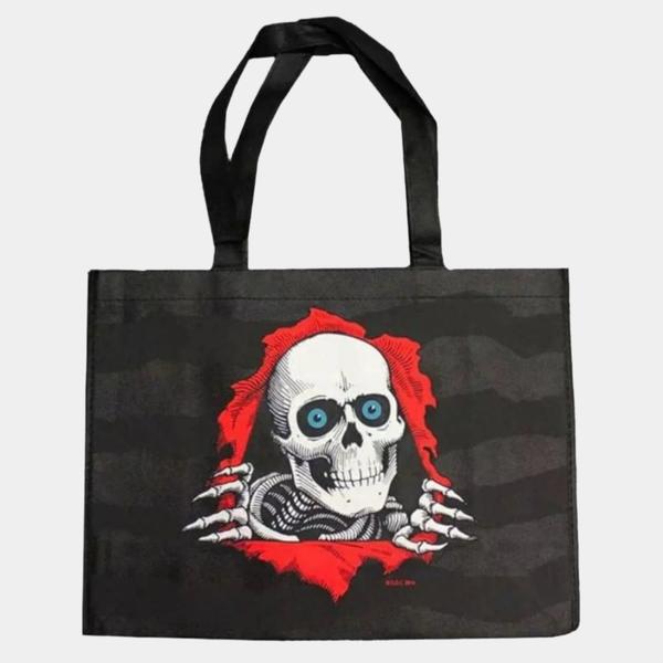 Powell Peralta Ripper Tote Woven Shopping Bag Black-Black Sheep Skate Shop