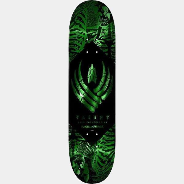 Powell Peralta Skeleton Green Foil Flight Deck 8.5"-Black Sheep Skate Shop