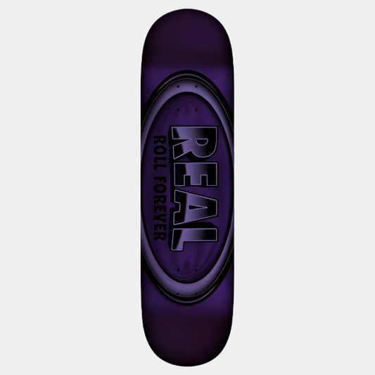 Real Skateboards Oval DBX Basalt Deck 8.38" Purple Foil-Black Sheep Skate Shop