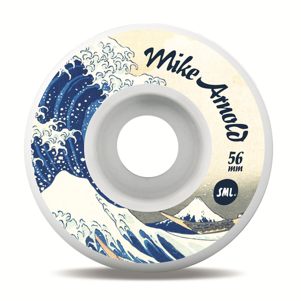 SML Wheels Mike Arnold Big Wave AG Formula V-Cut XL 56mm 99a White-Black Sheep Skate Shop