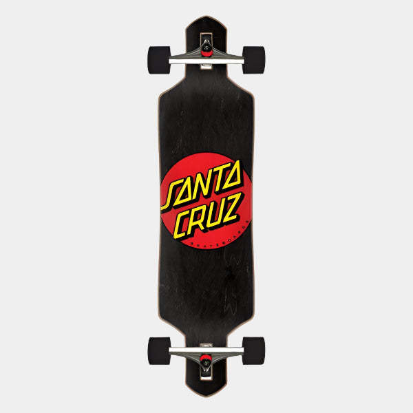 Santa Cruz Classic Dot Drop Down Cruzer Longboard Complete 36"-Black Sheep Skate Shop