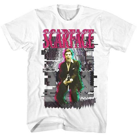 Scarface Glitch Tee White-Black Sheep Skate Shop