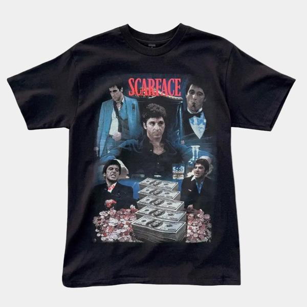 Scarface Movie Collage Tee Black-Black Sheep Skate Shop