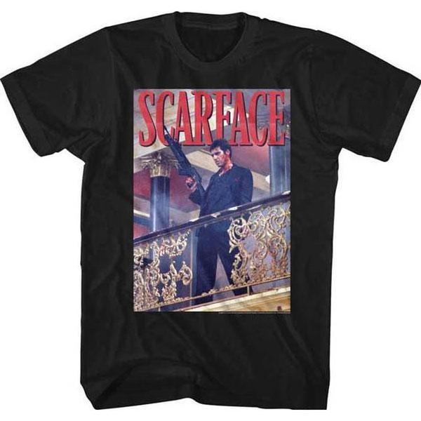 Scarface Railing Shot Tee Black-Black Sheep Skate Shop