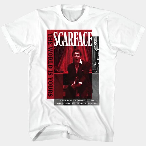 Scarface Scarlet Box Overlay Tee White-Black Sheep Skate Shop