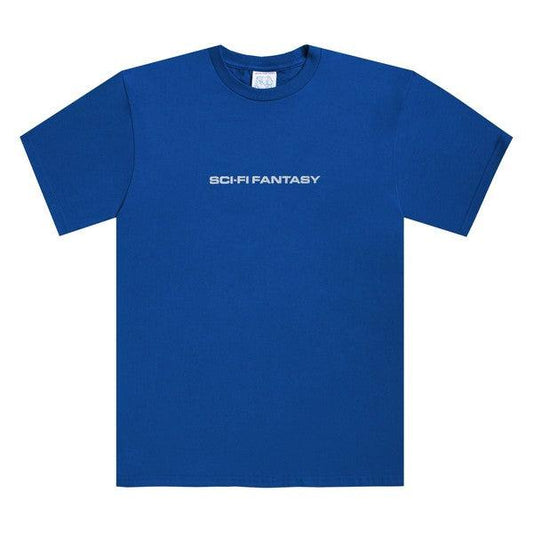 Sci-Fi Fantasy Skateboards Textured Logo T-Shirt Royal Blue-Black Sheep Skate Shop