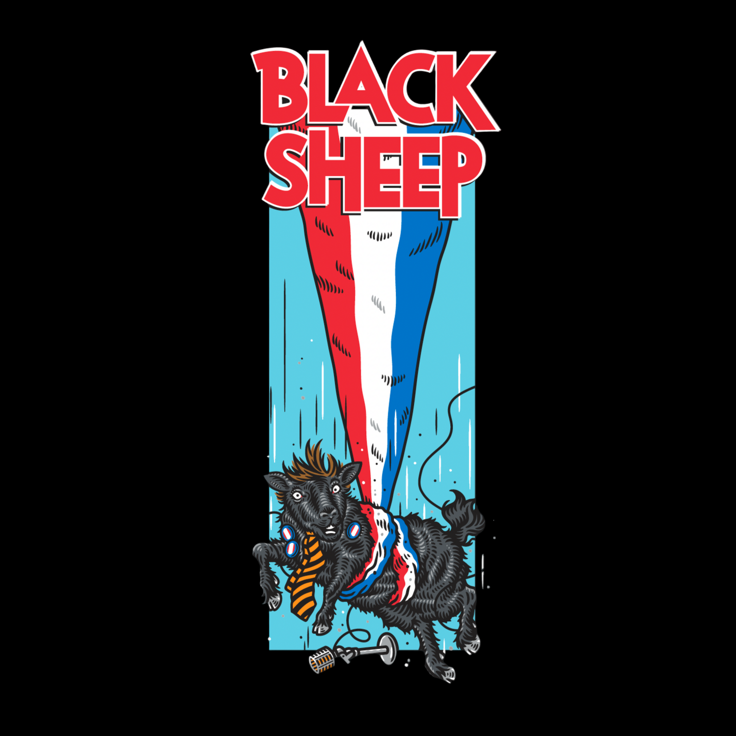 Todd Bratrud x Black Sheep "Farley" T-Shirt Black