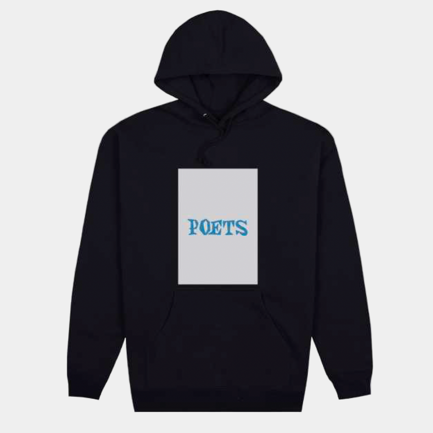 Poets Brand D&G Flock Logo Hoody Black