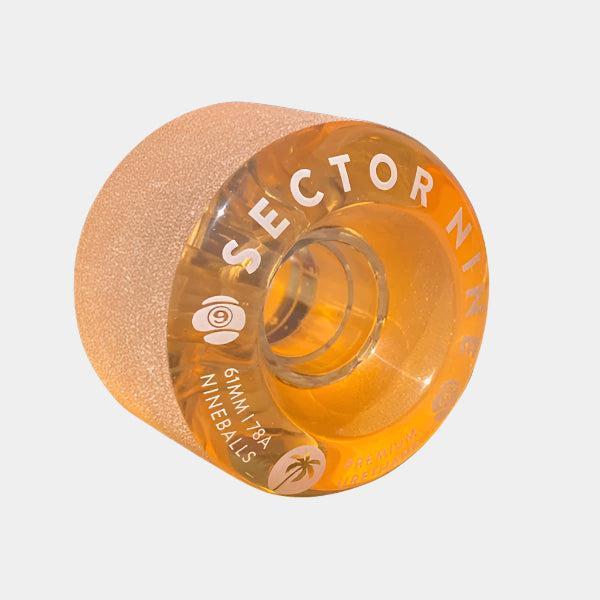 Sector 9 Nine Balls Soft Cruiser Wheels 78a 61mm Clear Orange-Black Sheep Skate Shop