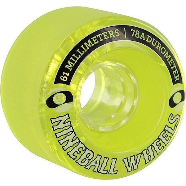 Sector 9 Nine Balls Soft Cruiser Wheels 78a 61mm Clear Yellow-Black Sheep Skate Shop