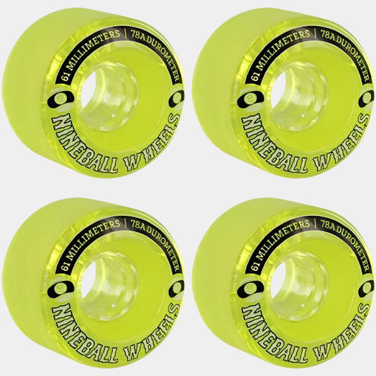 Sector 9 Nine Balls Soft Cruiser Wheels 78a 61mm Clear Yellow-Black Sheep Skate Shop