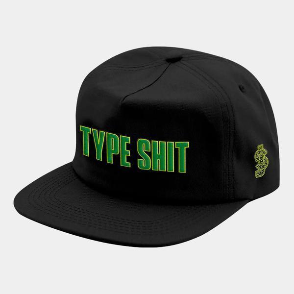 Shake Junt Type Shit Snapback Hat Black-Black Sheep Skate Shop