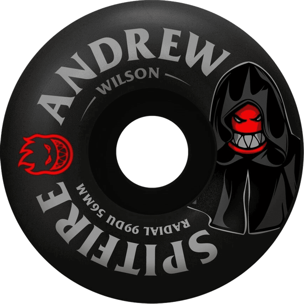 Spitfire Andrew Wilson Burn Squad Formula Four Radials Wheels 99du 56mm Black-Black Sheep Skate Shop