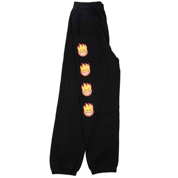 Spitfire Bighead Fill Sweatpants Black - Orange - Red-Black Sheep Skate Shop