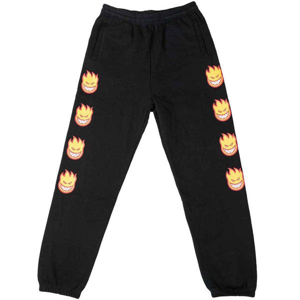 Spitfire Bighead Fill Sweatpants Black - Orange - Red-Black Sheep Skate Shop
