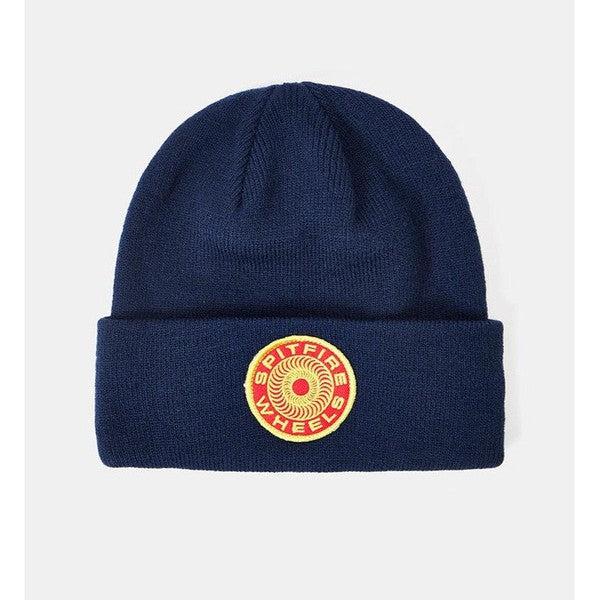Spitfire Classic 87' Swirl Patch Cuff Beanie Navy - Red - Yellow-Black Sheep Skate Shop