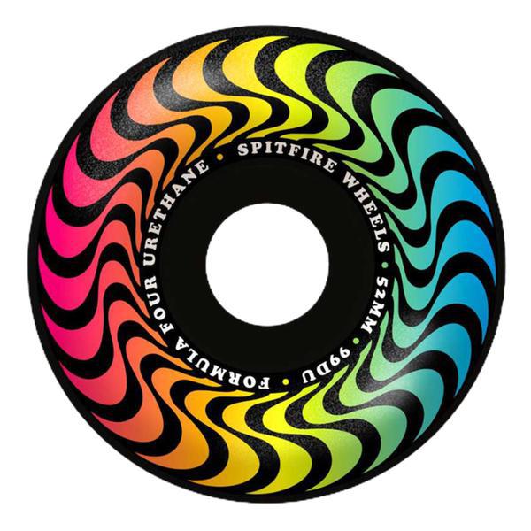 Spitfire Trippy Swirl Formula Four Radials Wheels 99du Black-Black Sheep Skate Shop