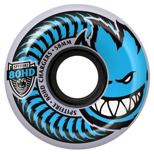 Spitfire Wheels 80HD Charger Conical Full Clear - Blue-Black Sheep Skate Shop