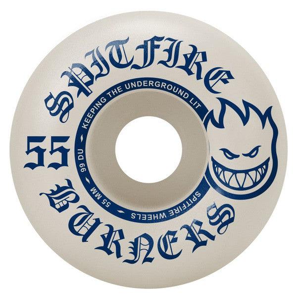 Spitfire Wheels Burner Edition 99du 55mm White - Blue-Black Sheep Skate Shop