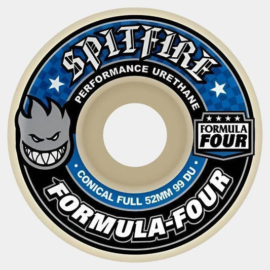 Spitfire Wheels Formula Four Conical Full White 99du-Black Sheep Skate Shop