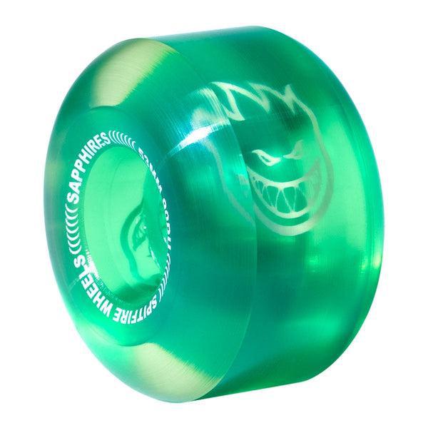 Spitfire Wheels Sapphires 90du 53mm Clear - Green-Black Sheep Skate Shop