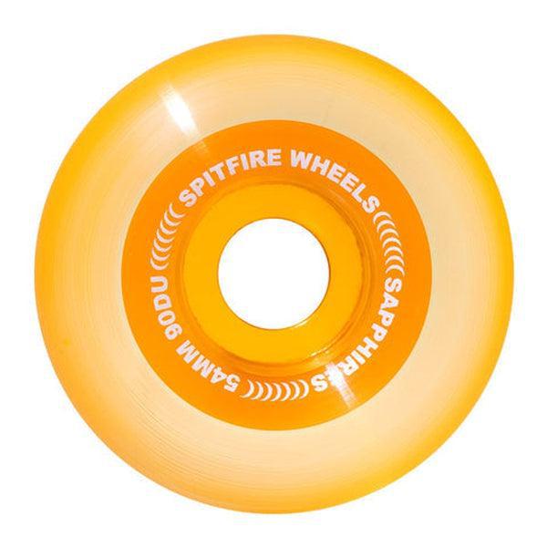 Spitfire Wheels Sapphires 90du 54mm Clear - Orange-Black Sheep Skate Shop