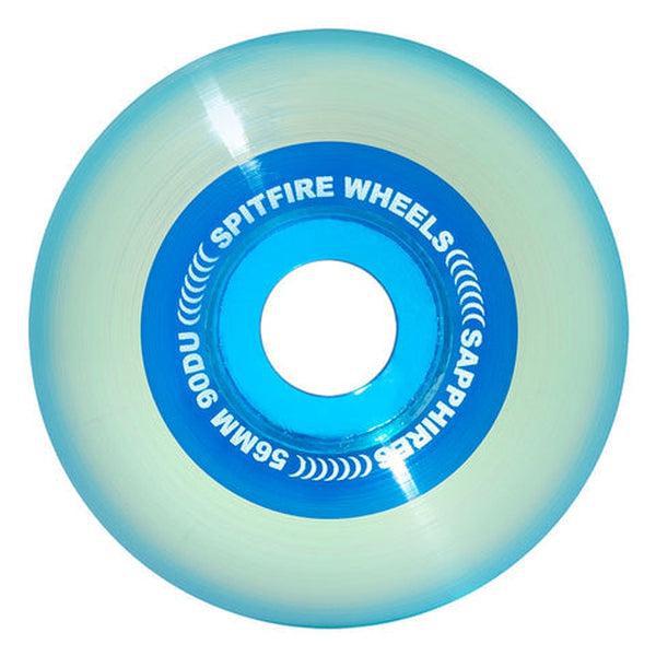 Spitfire Wheels Sapphires 90du 56mm Clear - Blue-Black Sheep Skate Shop