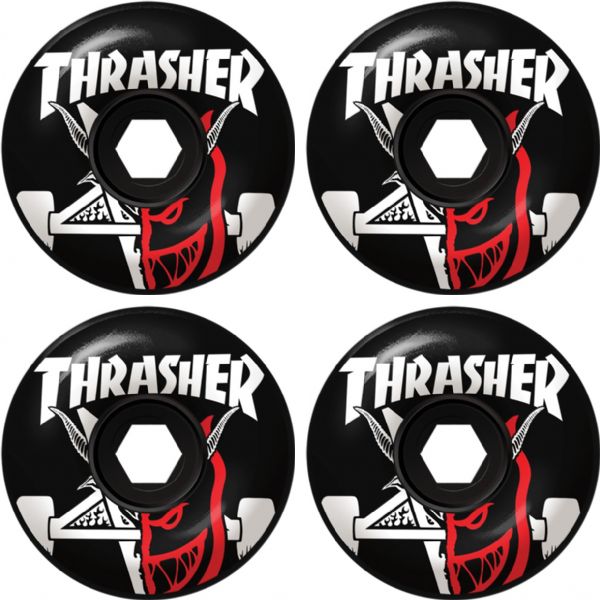 Spitfire x Thrasher 80HD Classic Full Thrash & Burn Wheels 56mm Black-Black Sheep Skate Shop
