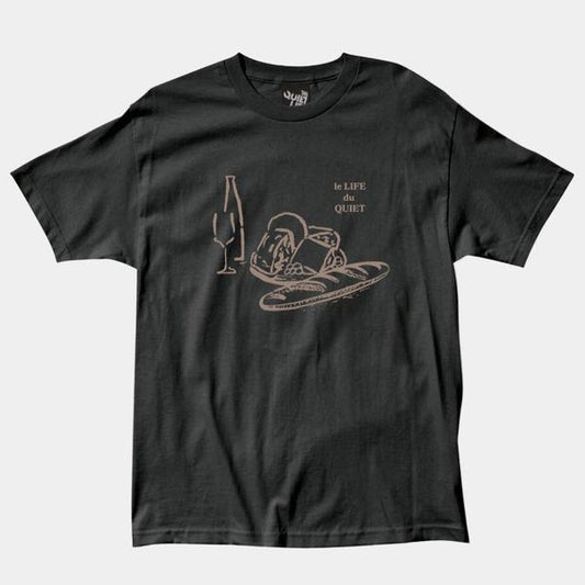 The Quiet Life Wine & Cheese Tee Black-Black Sheep Skate Shop