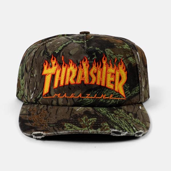 Thrasher Distressed Embroidered Flame Logo – Black Sheep Skate Shop