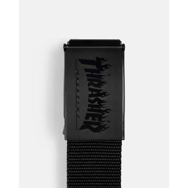 Thrasher Flame Web Belt Black-Black Sheep Skate Shop