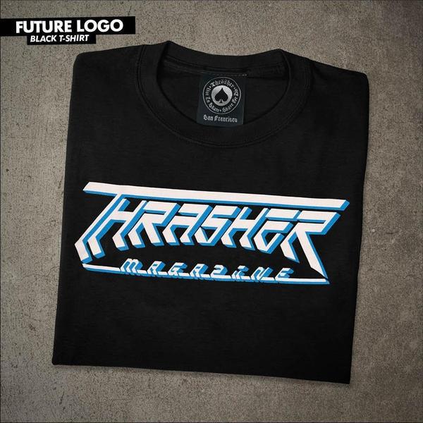 Thrasher Future Logo T-Shirt Black-Black Sheep Skate Shop