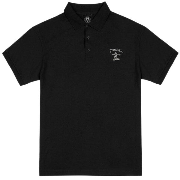 Thrasher Little Gonz Polo Shirt Black-Black Sheep Skate Shop