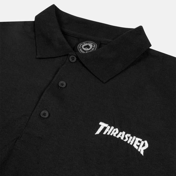 Thrasher Mag Polo Shirt Black-Black Sheep Skate Shop