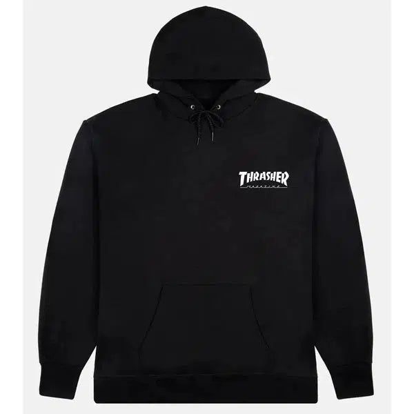 Thrasher Magazine Little Logo Pullover Hoody Black-Black Sheep Skate Shop