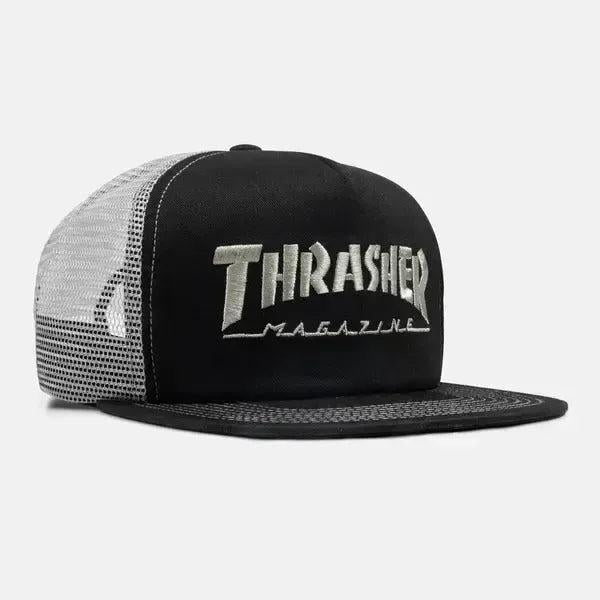 Thrasher Magazine Logo Mesh Snapback Hat Black - Grey-Black Sheep Skate Shop