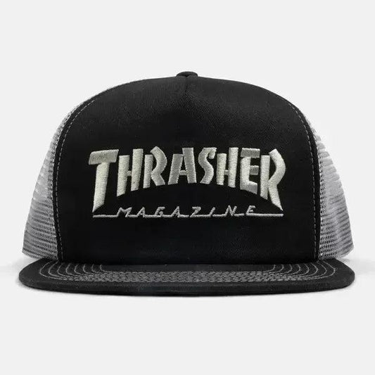 Thrasher Magazine Logo Mesh Snapback Hat Black - Grey-Black Sheep Skate Shop