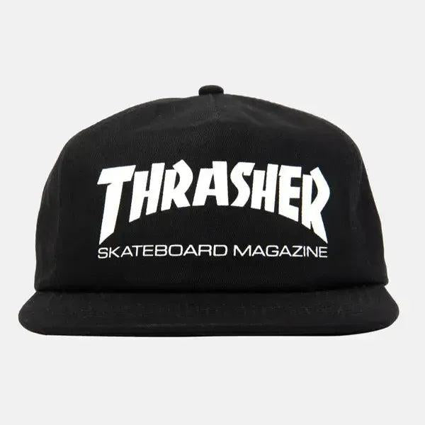 Thrasher Magazine Skate Mag Logo Snapback Hat Black - White-Black Sheep Skate Shop