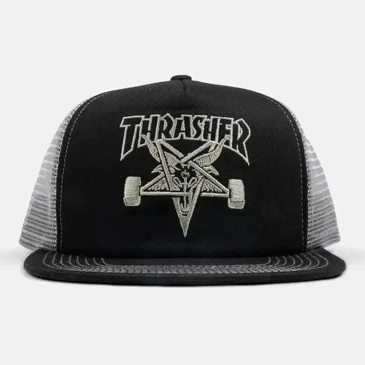 Thrasher Magazine Skategoat Mesh Hat Black - Grey-Black Sheep Skate Shop