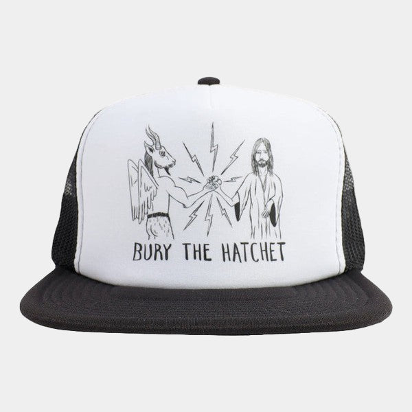 Thrasher Magazine x Toy Machine Skateboards B.T.H. Mesh Snapback Hat Black - White-Black Sheep Skate Shop