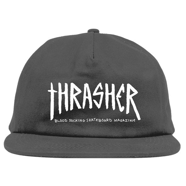 Thrasher Magazine x Toy Machine Skateboards Scratch Snapback Hat Charcoal-Black Sheep Skate Shop