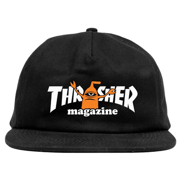 Thrasher Magazine x Toy Machine Skateboards Sect Snapback Hat Black-Black Sheep Skate Shop