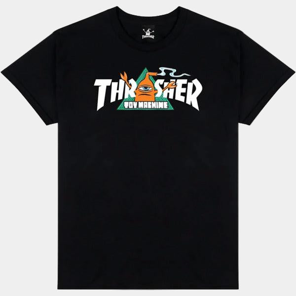 Thrasher Magazine x Toy Machine Skateboards Vortex T-Shirt Black-Black Sheep Skate Shop