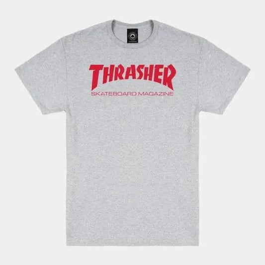 Thrasher Skate Mag T-Shirt Athletic Grey - Red-Black Sheep Skate Shop